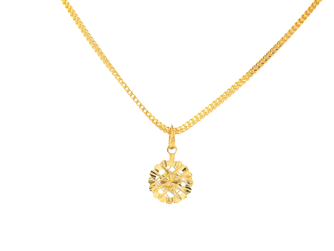 22K Yellow Gold Pendant – Polished Finish