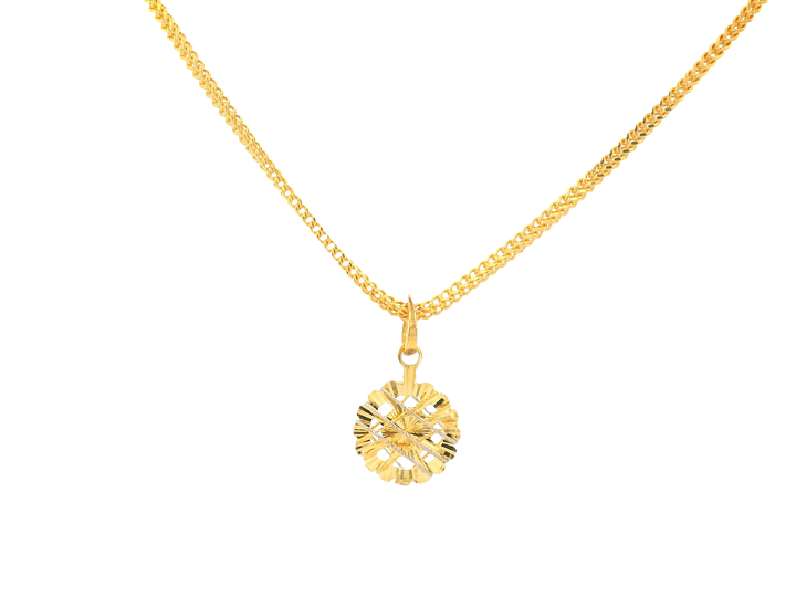 22K Yellow Gold Pendant – Polished Finish