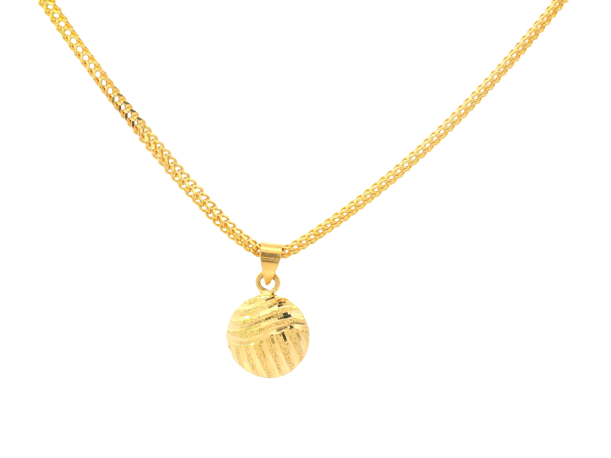 22K Yellow Gold Pendant – Polished Finish