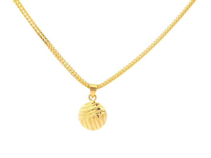 22K Yellow Gold Pendant – Polished Finish