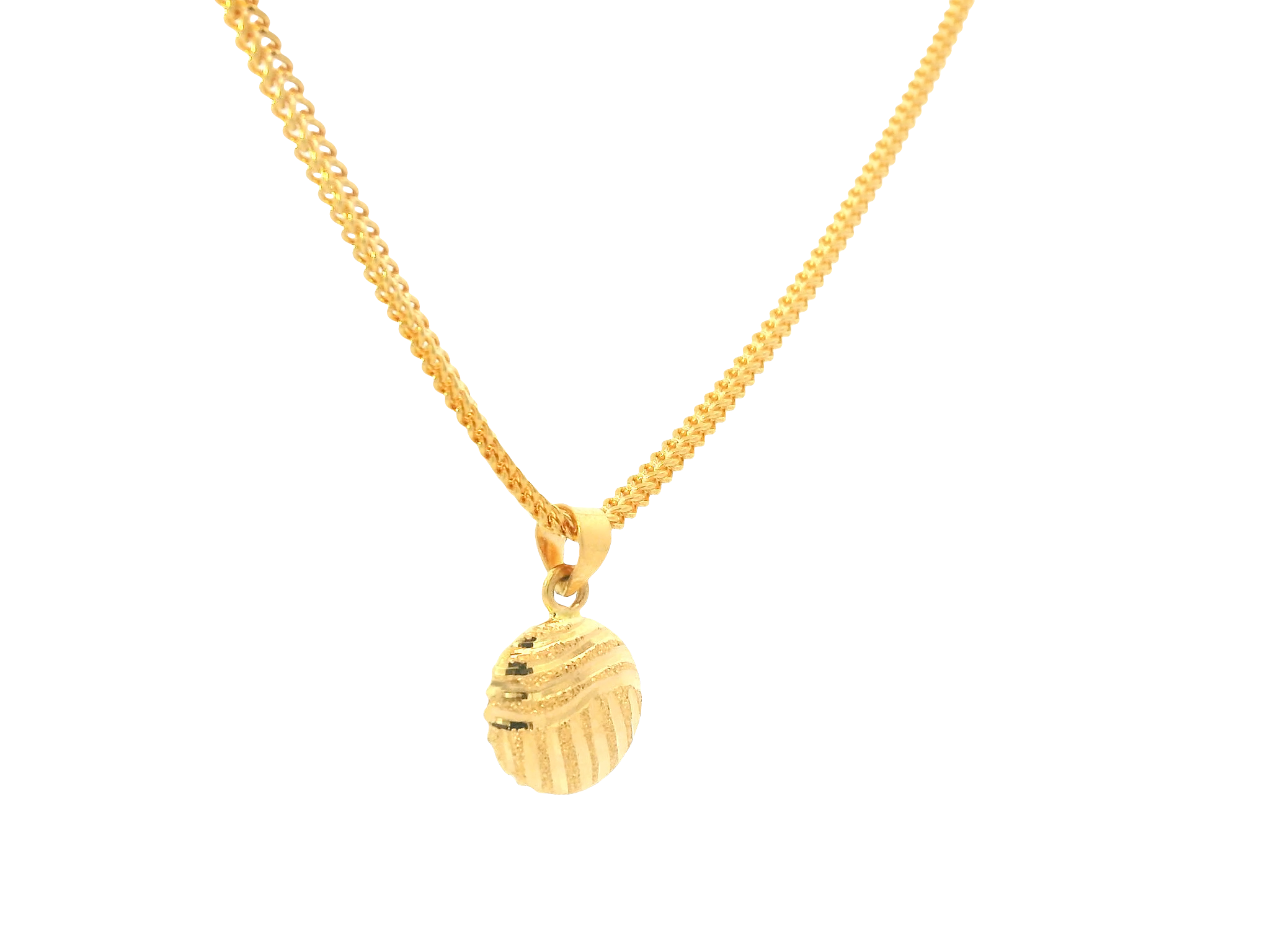 22K Yellow Gold Pendant – Polished Finish