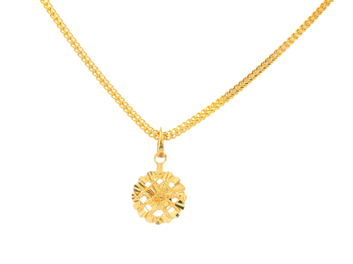 22K Yellow Gold Pendant – Polished Finish
