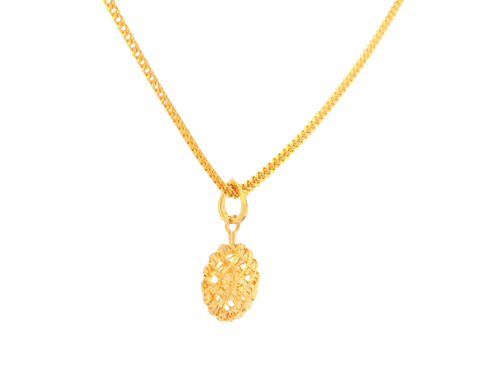 22K Yellow Gold Pendant – Polished Finish