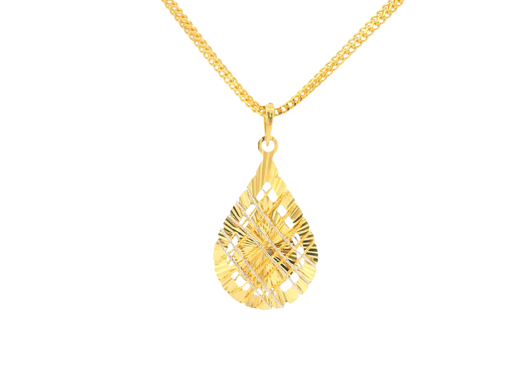22K Yellow Gold Pendant – Polished Finish
