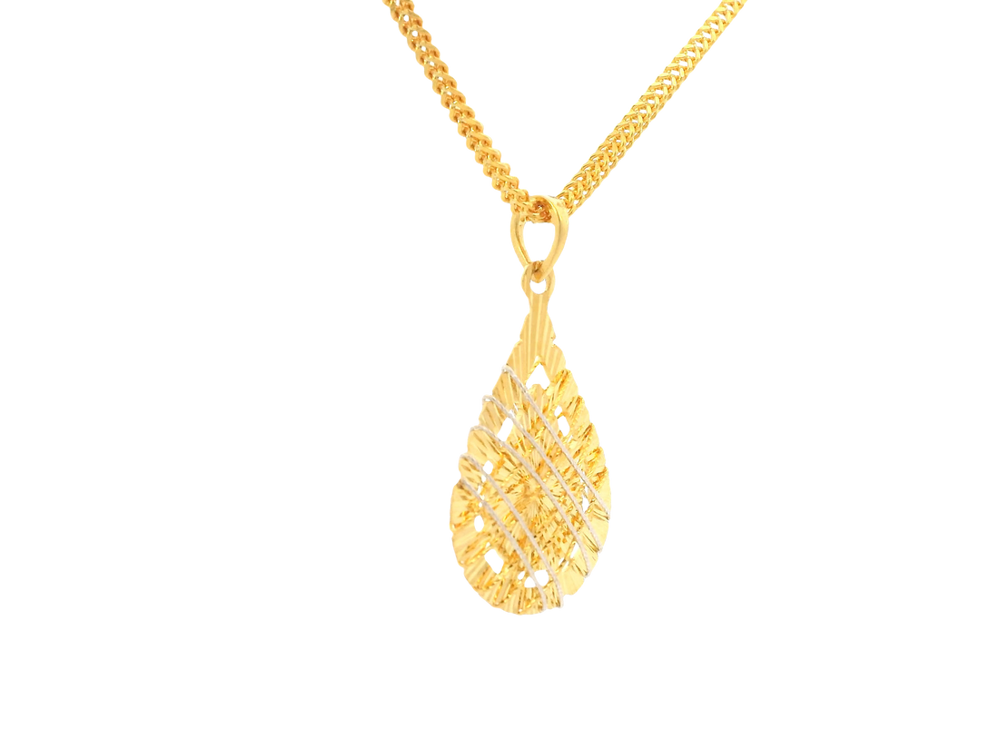 22K Yellow Gold Pendant – Polished Finish