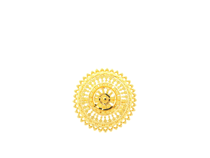 22K Yellow Gold Adjustable Ring – Polished Elegant Design