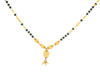 22K Yellow Gold Mangalsutra – Black Beads