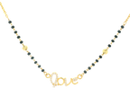 22K Yellow Gold Mangalsutra – Black Beads
