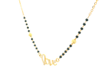 22K Yellow Gold Mangalsutra – Black Beads