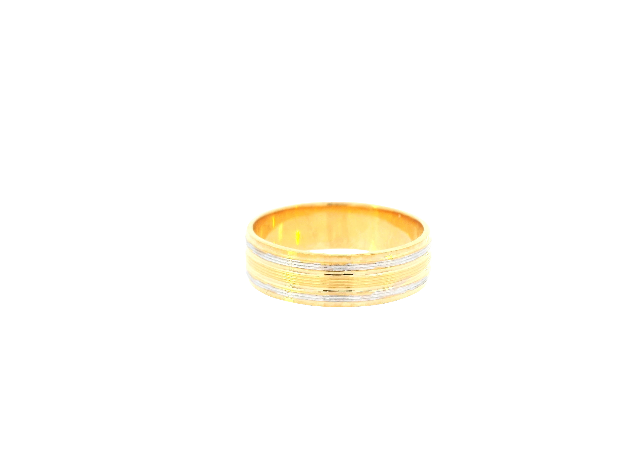 22K Two-Tone Gold Ring – Yellow &amp; White Gold