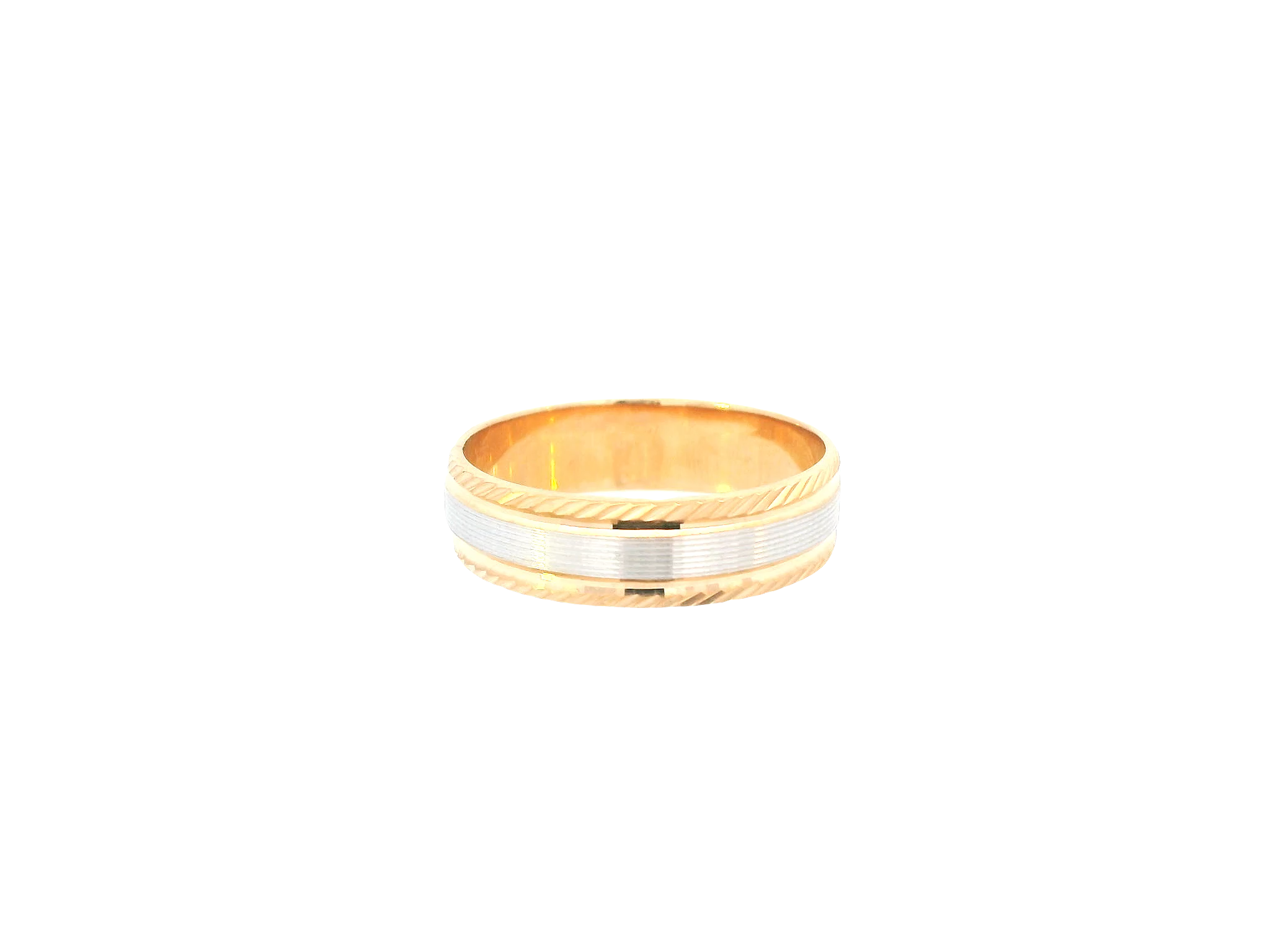22K Two-Tone Gold Ring – Yellow &amp; White Gold