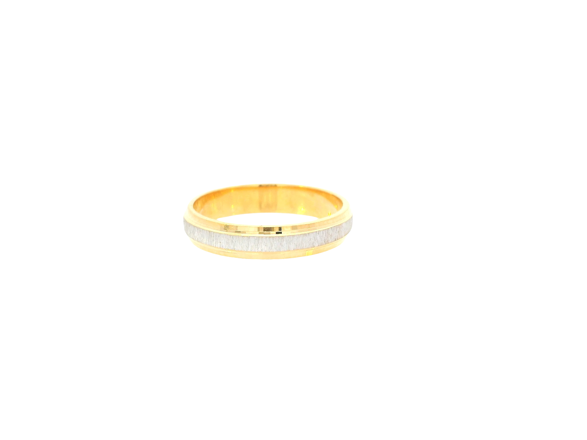 22K Two-Tone Gold Ring – Yellow &amp; White Gold
