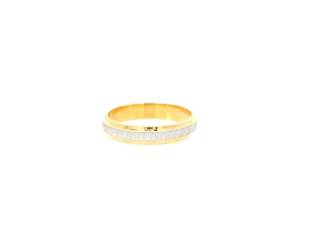 22K Two-Tone Gold Ring – Yellow &amp; White Gold