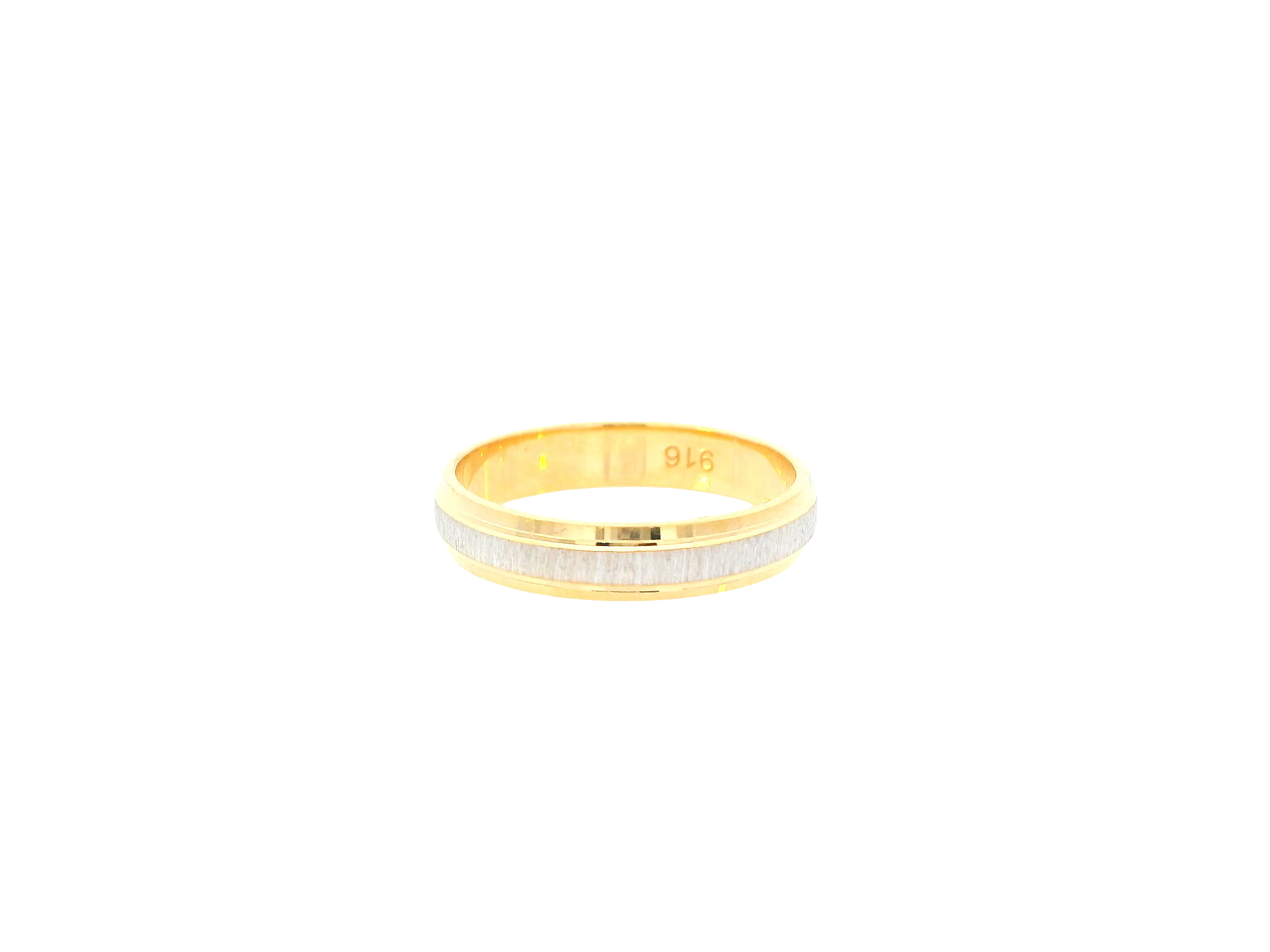 22K Two-Tone Gold Ring – Yellow &amp; White Gold