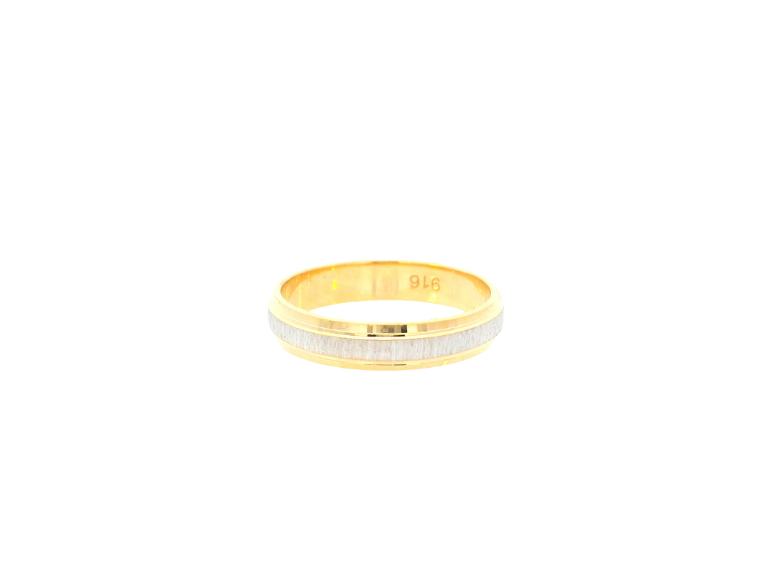 22K Two-Tone Gold Ring – Yellow &amp; White Gold