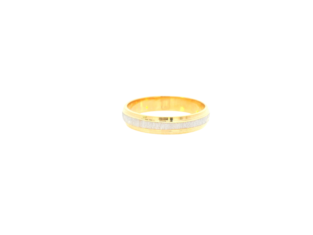 22K Two-Tone Gold Ring – Yellow &amp; White Gold