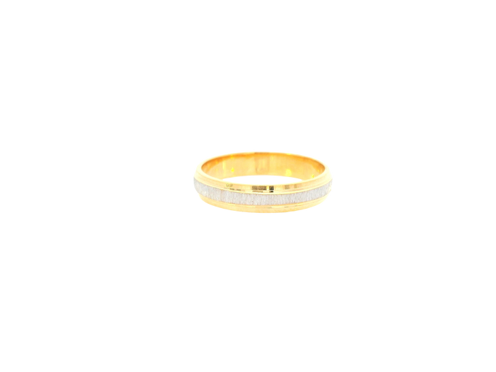 22K Two-Tone Gold Ring – Yellow &amp; White Gold