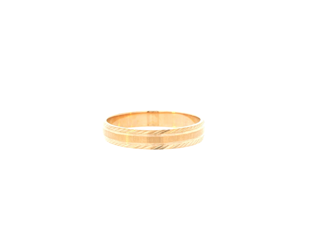 22K Yellow Gold Ring – Polished Classic Band