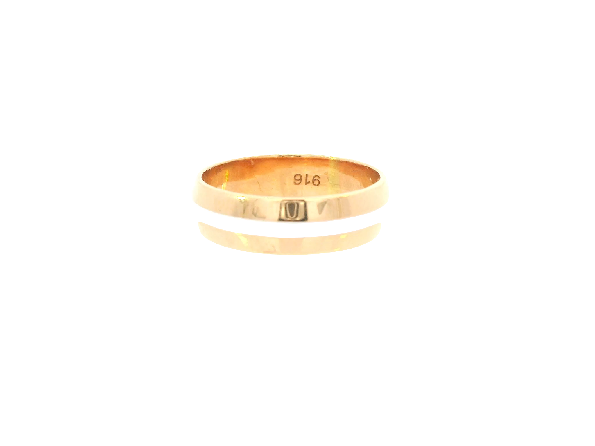 22K Two-Tone Gold Ring – Yellow &amp; White Gold