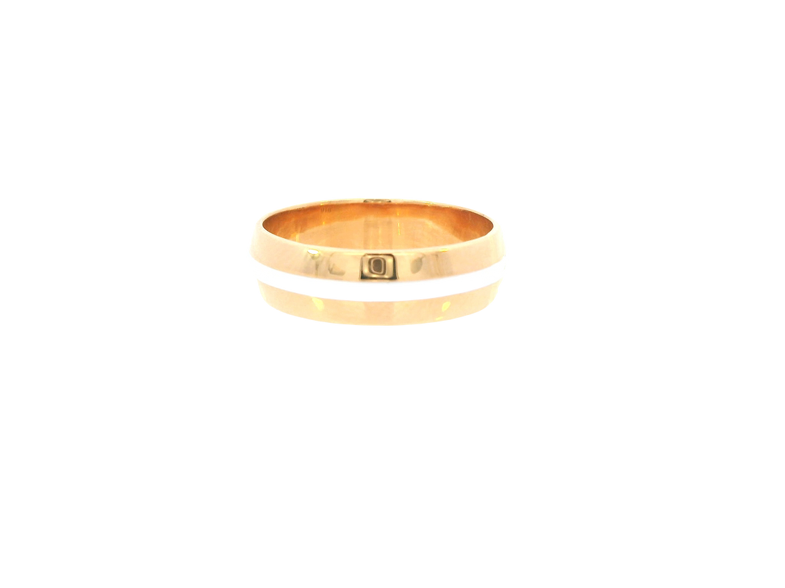 22K Two-Tone Gold Ring – Yellow &amp; White Gold