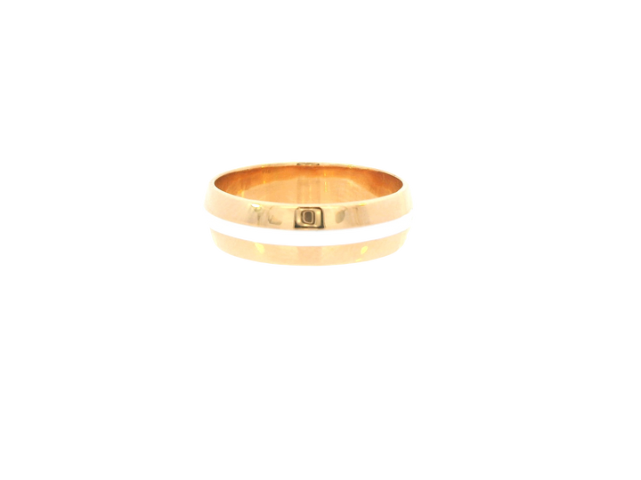 22K Two-Tone Gold Ring – Yellow &amp; White Gold