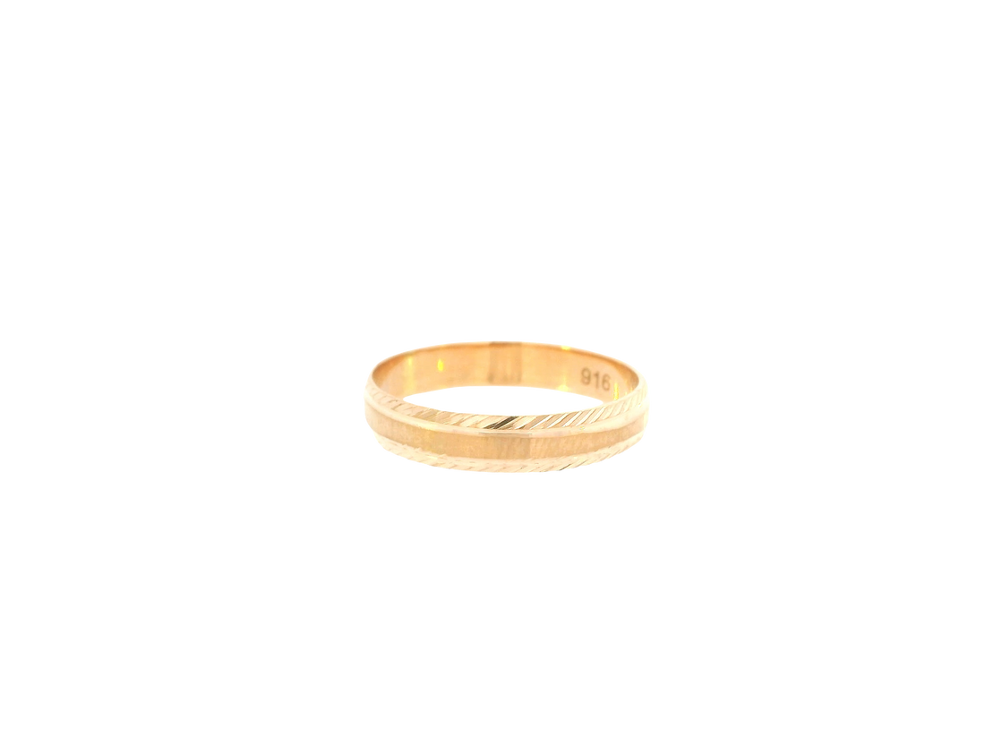 22K Yellow Gold Ring – Polished Classic Band