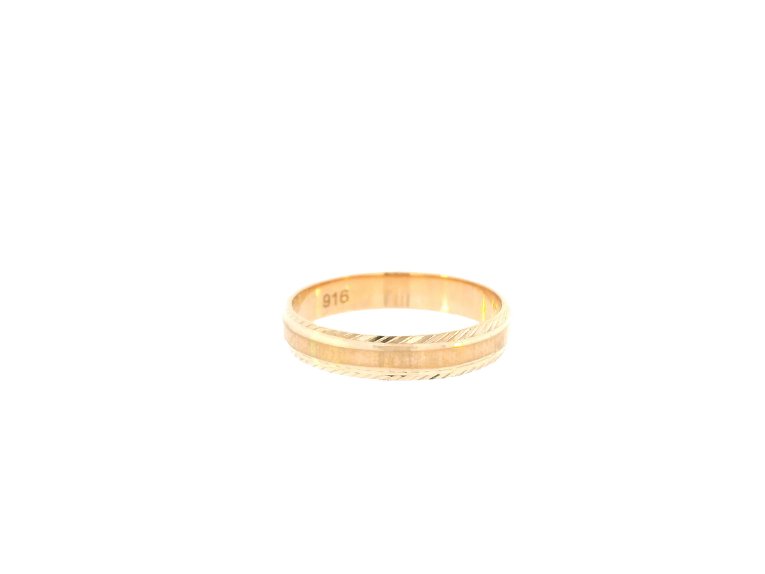 22K Yellow Gold Ring – Polished Classic Band