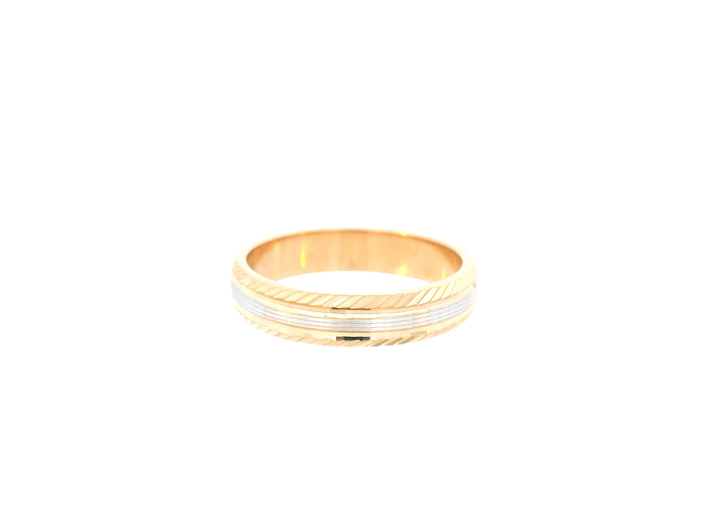 22K Two-Tone Gold Ring – Yellow &amp; White Gold