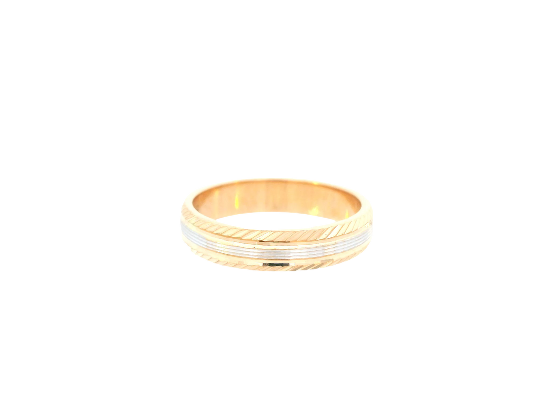 22K Two-Tone Gold Ring – Yellow &amp; White Gold