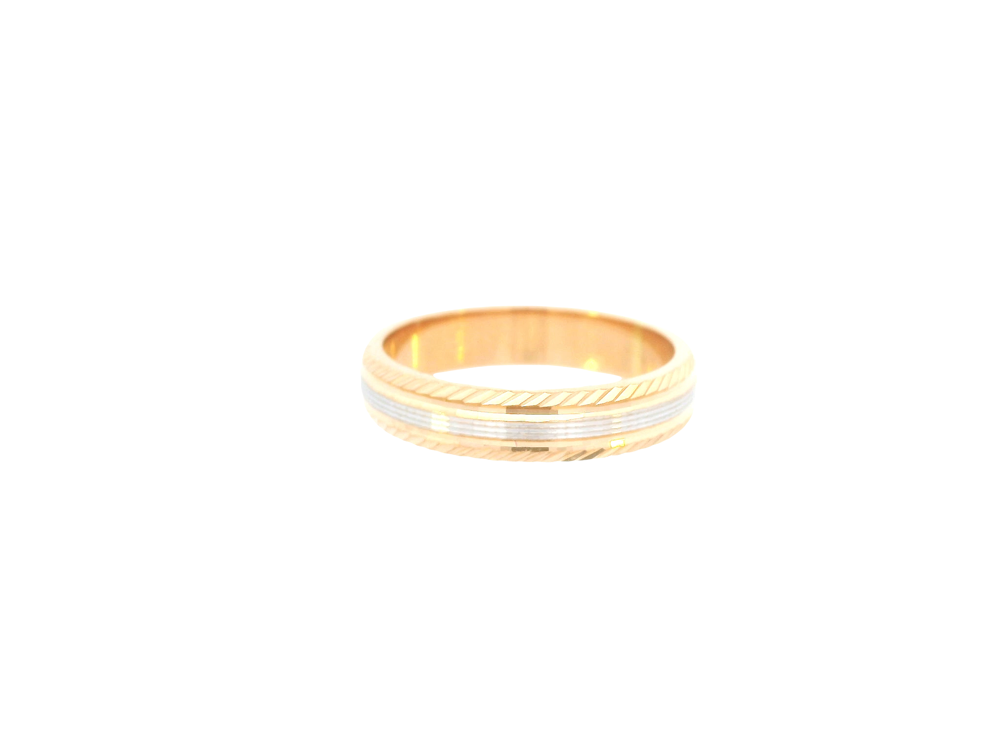 22K Two-Tone Gold Ring – Yellow &amp; White Gold
