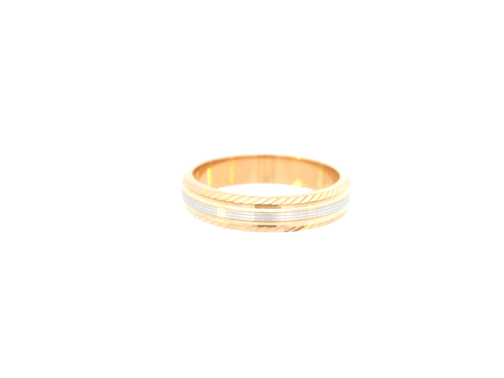 22K Two-Tone Gold Ring – Yellow &amp; White Gold