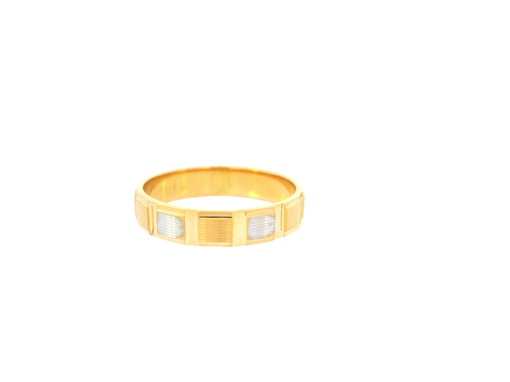 22K Two-Tone Gold Ring – Yellow &amp; White Gold