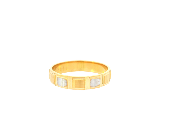 22K Two-Tone Gold Ring – Yellow &amp; White Gold
