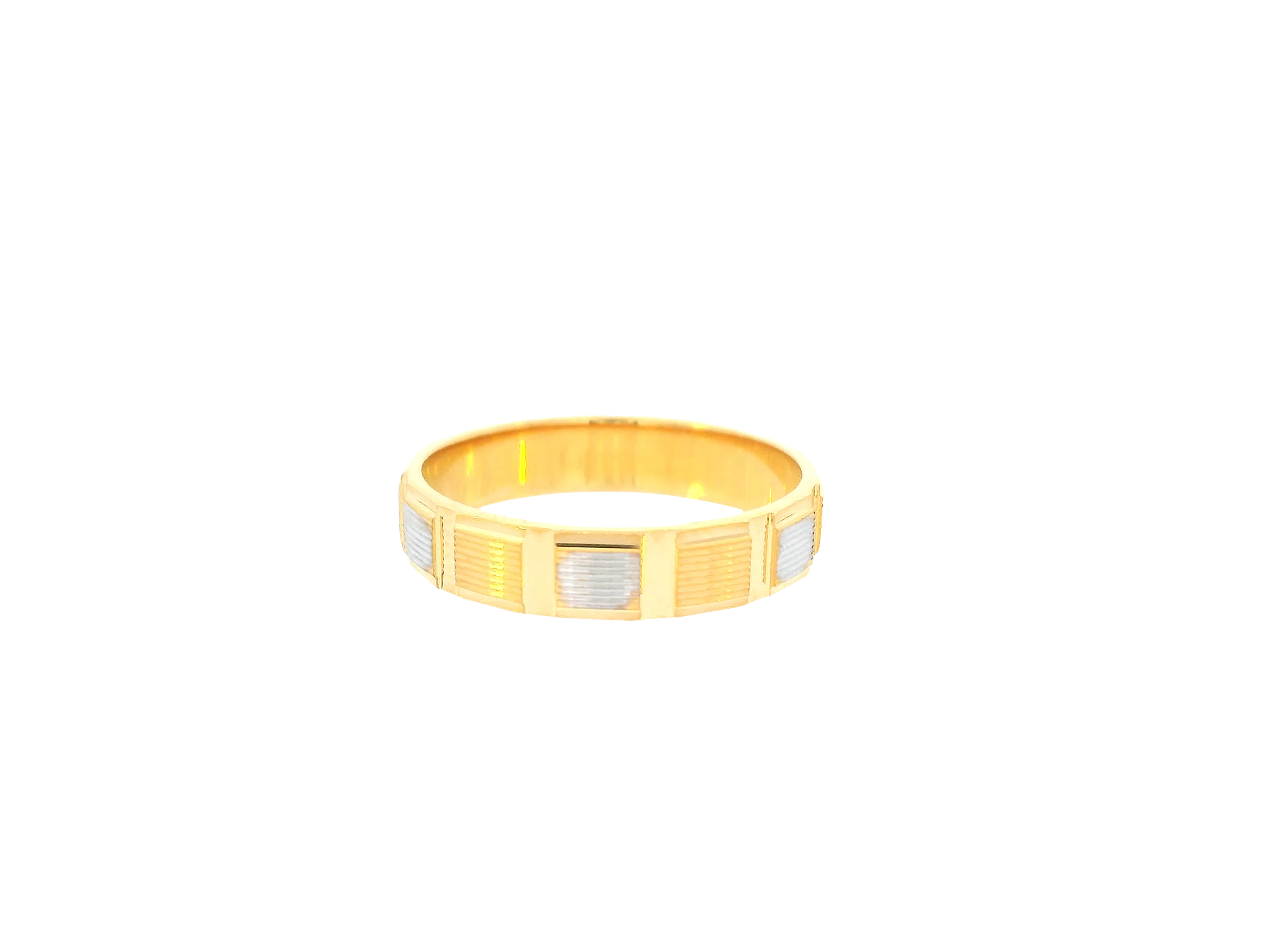 22K Two-Tone Gold Ring – Yellow &amp; White Gold