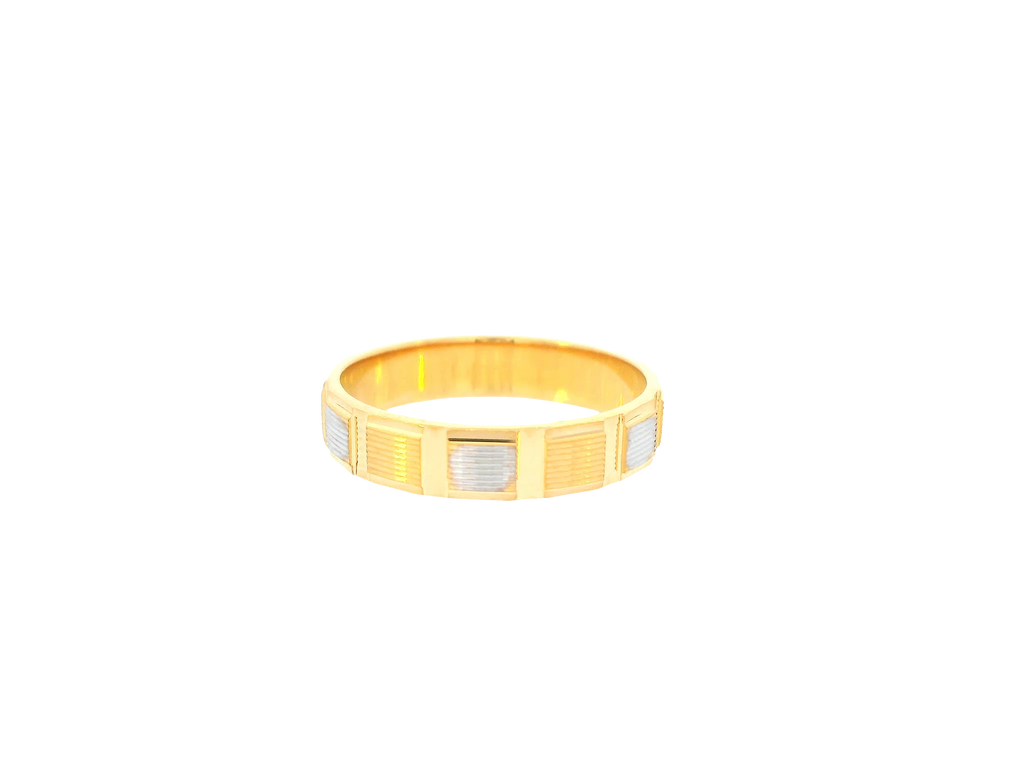 22K Two-Tone Gold Ring – Yellow &amp; White Gold