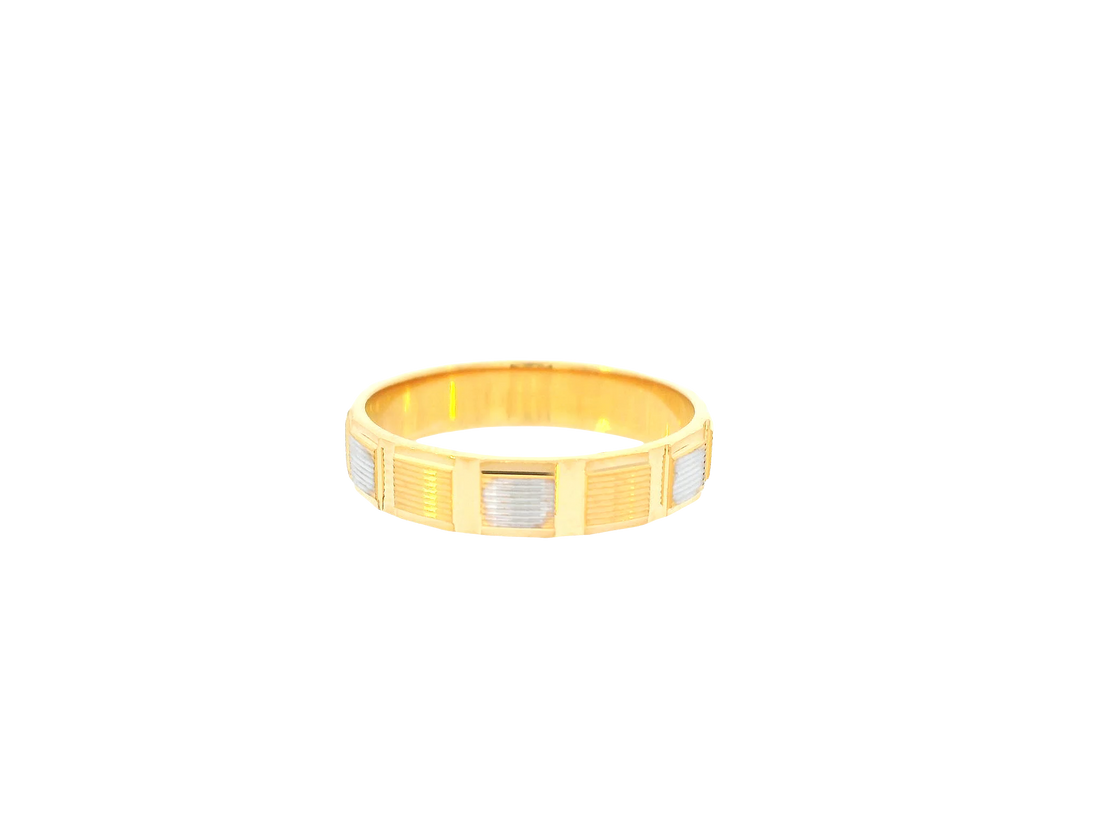 22K Two-Tone Gold Ring – Yellow &amp; White Gold