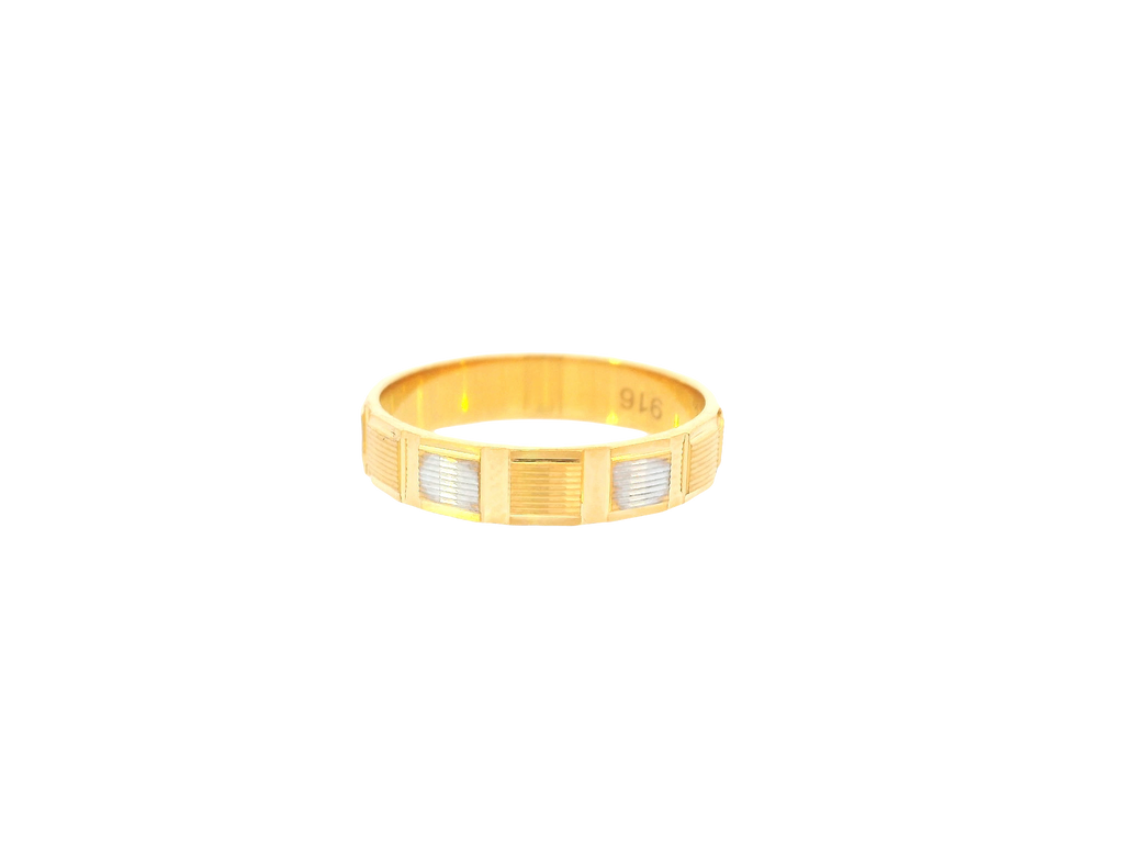 22K Two-Tone Gold Ring – Yellow &amp; White Gold