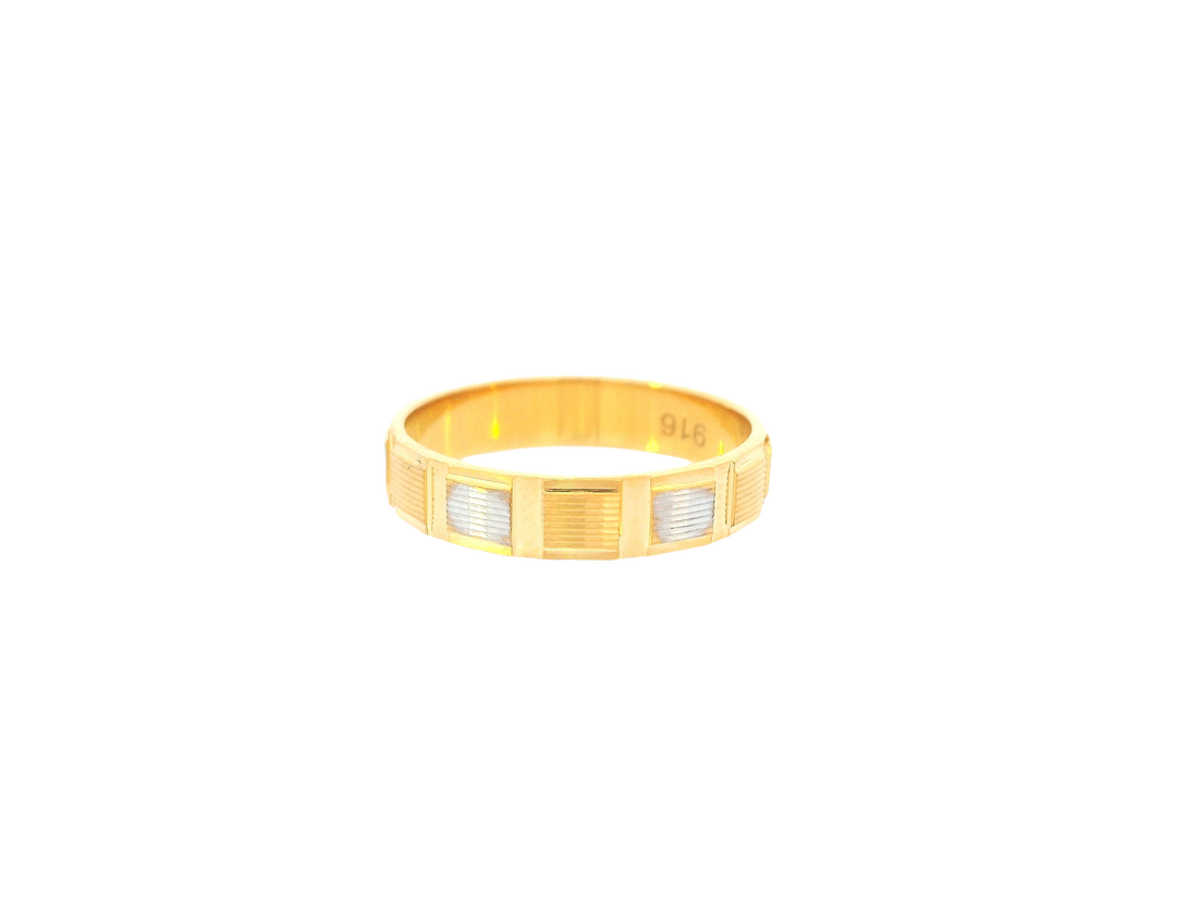 22K Two-Tone Gold Ring – Yellow &amp; White Gold