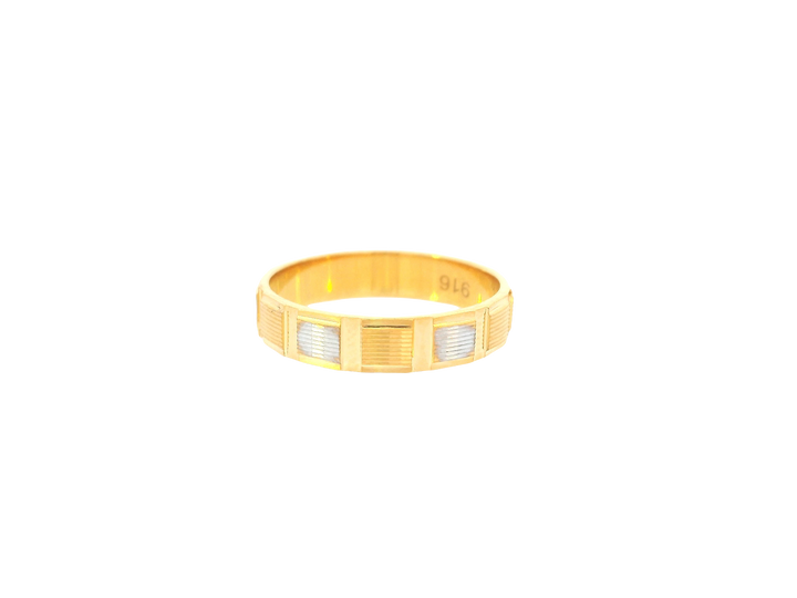 22K Two-Tone Gold Ring – Yellow &amp; White Gold