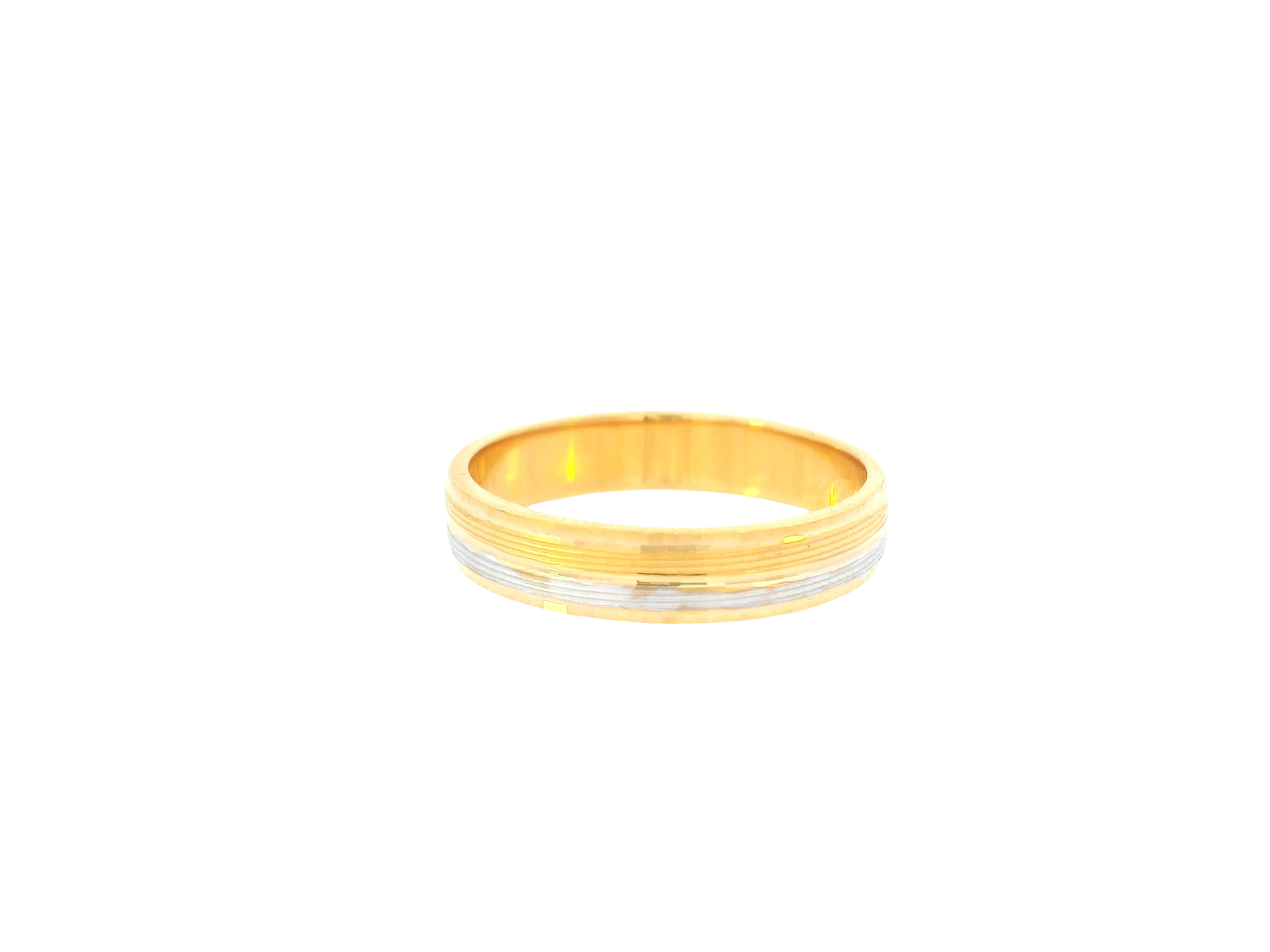22K Two-Tone Gold Ring – Yellow &amp; White Gold