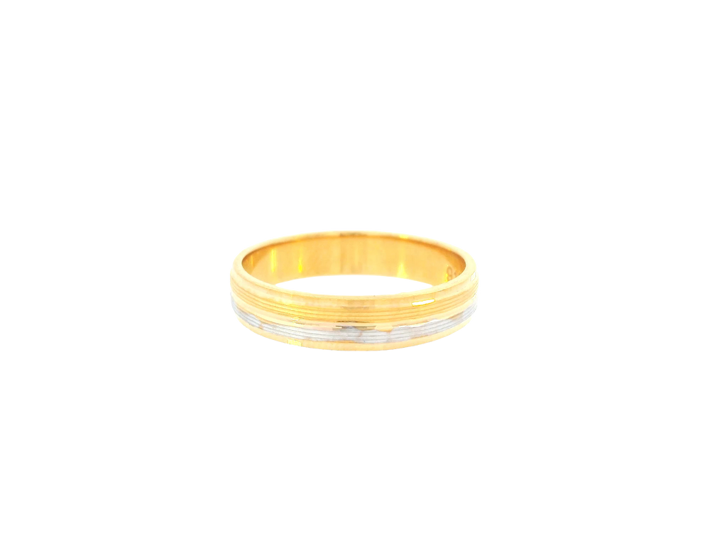 22K Two-Tone Gold Ring – Yellow &amp; White Gold