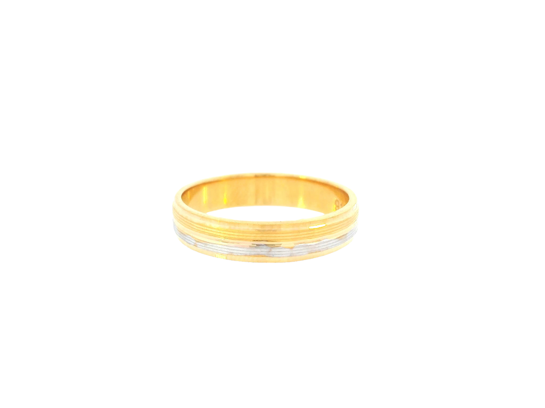 22K Two-Tone Gold Ring – Yellow &amp; White Gold