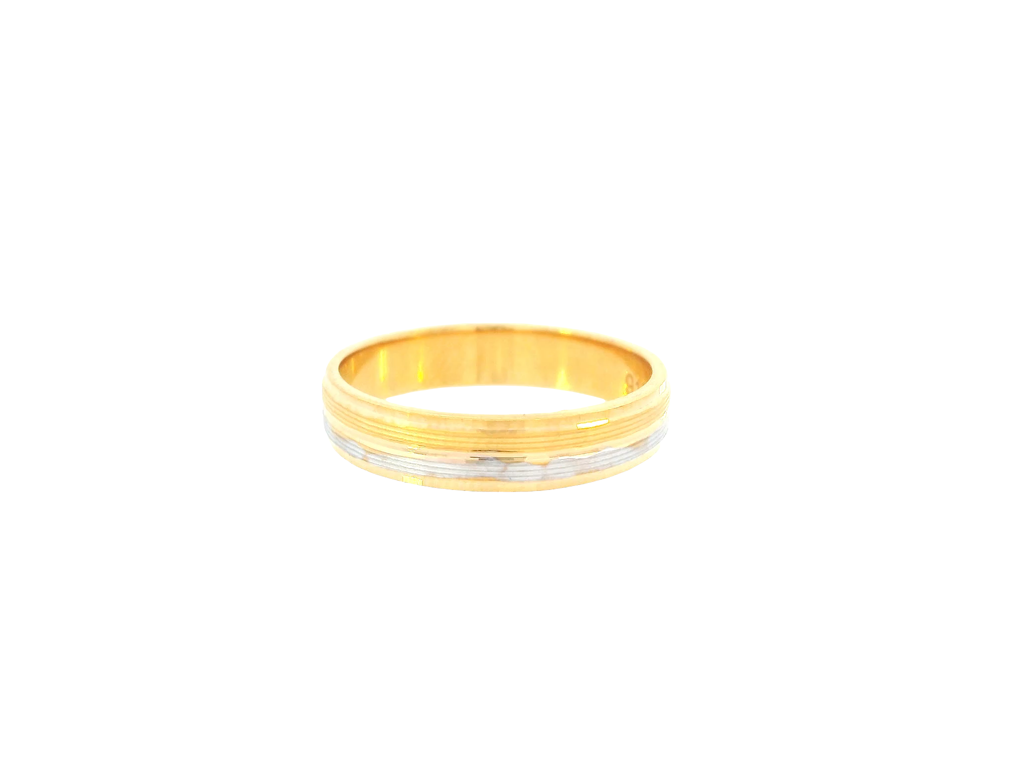 22K Two-Tone Gold Ring – Yellow &amp; White Gold