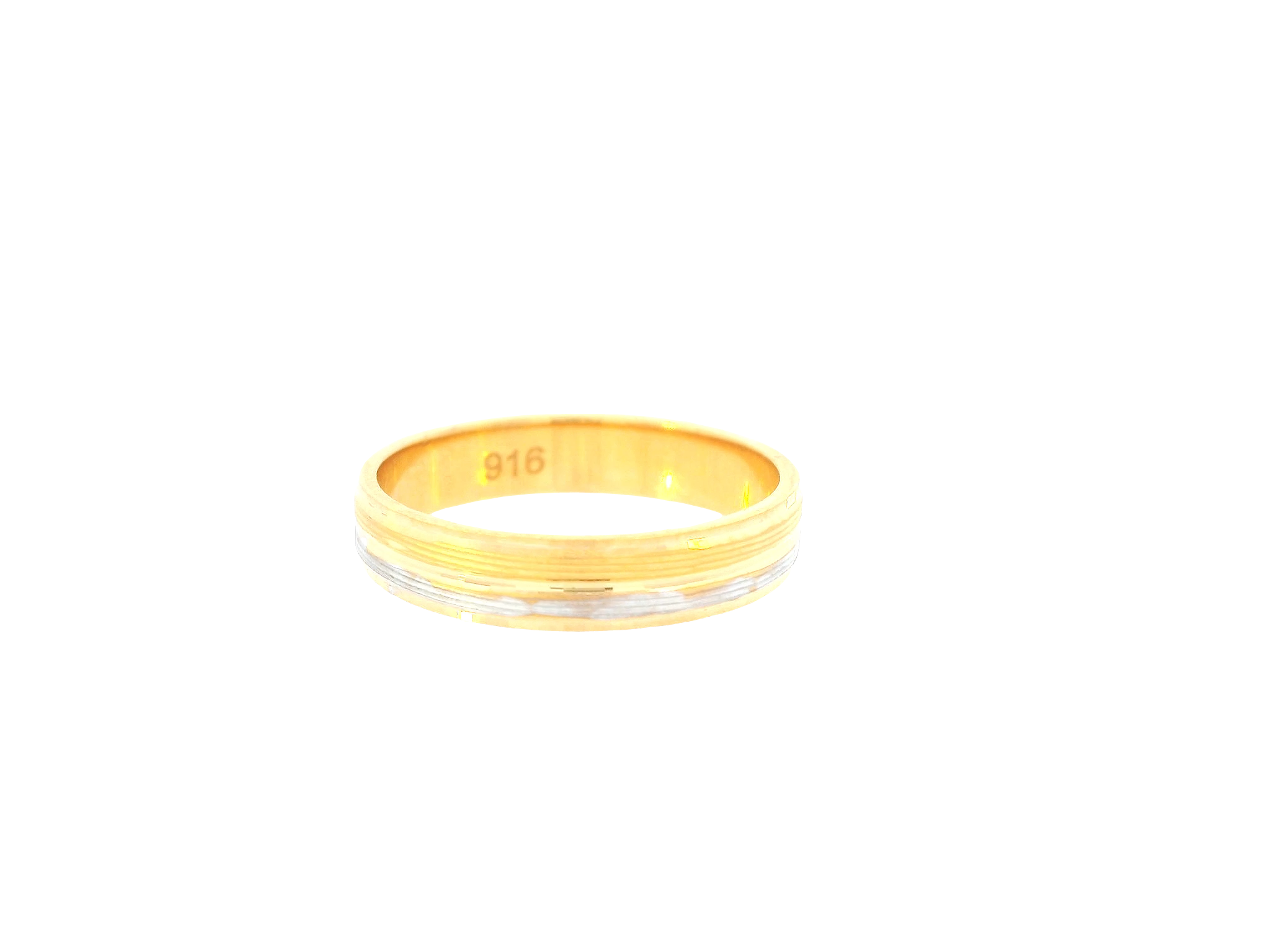 22K Two-Tone Gold Ring – Yellow &amp; White Gold
