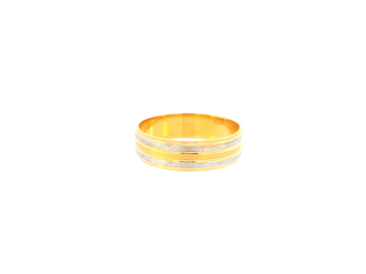 22K Two-Tone Gold Ring – Yellow &amp; White Gold