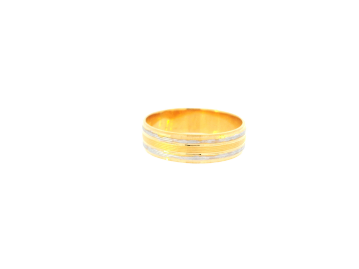 22K Two-Tone Gold Ring – Yellow &amp; White Gold