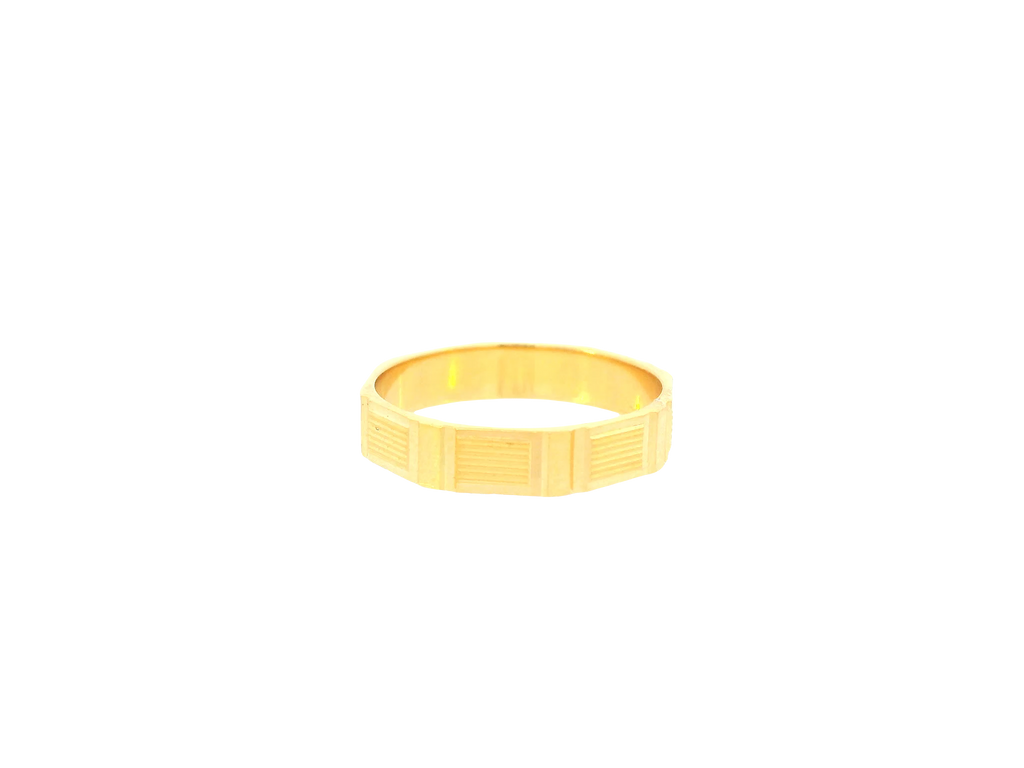 22K Yellow Gold Ring – Polished Classic Band