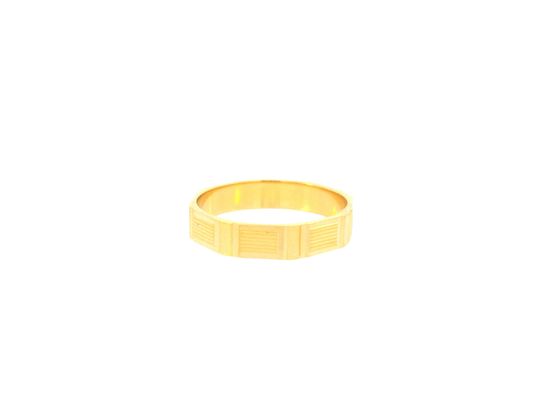 22K Yellow Gold Ring – Polished Classic Band