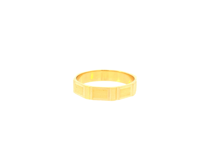 22K Yellow Gold Ring – Polished Classic Band