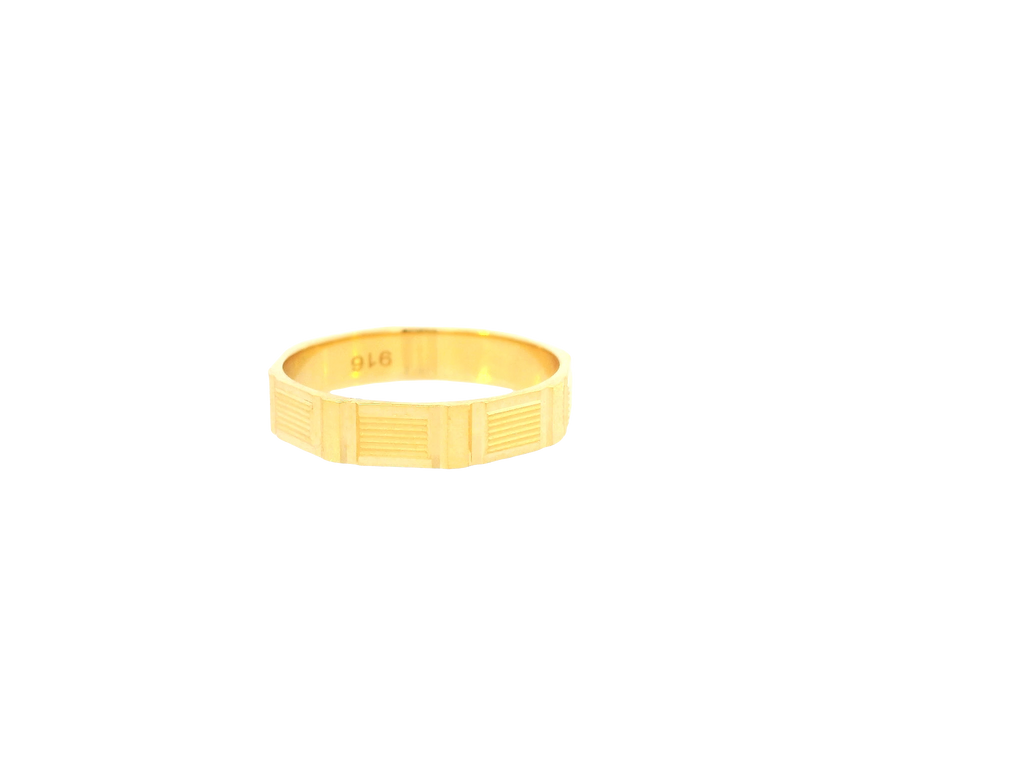 22K Yellow Gold Ring – Polished Classic Band